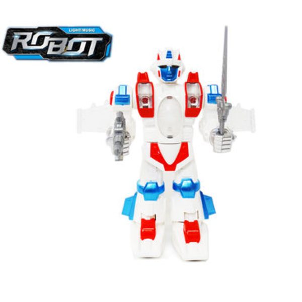 Robot com som e luzes LED  Space Fighter Spin