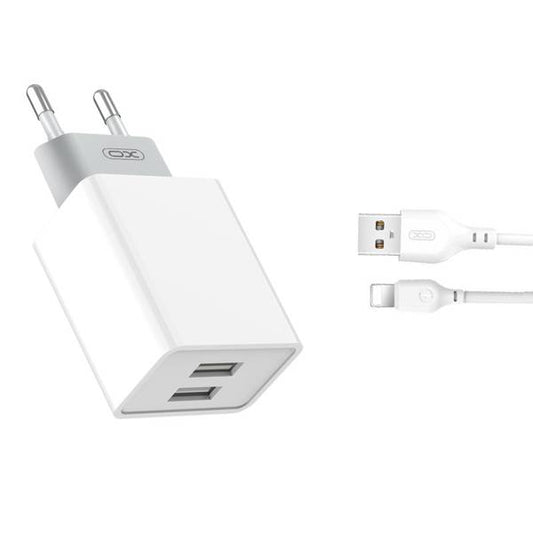 Carregador Duplo USB + Cabo Lightning