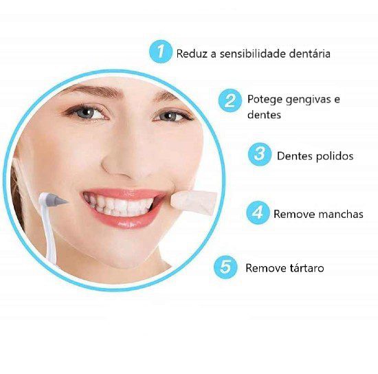 Escova Limpeza Dentária Elétrica Ultra-Sónica 5EM1