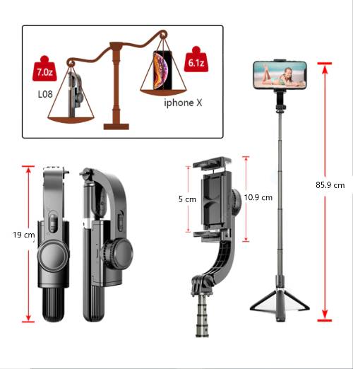 Tripé 3 em 1 - Selfie Stick L08