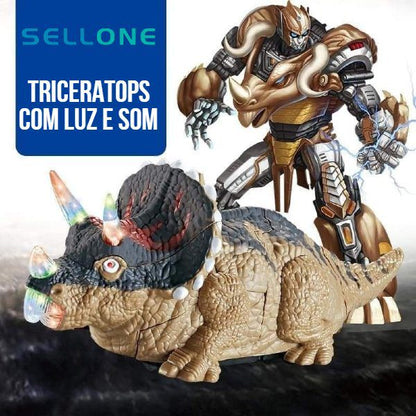 Triceratops com luz e som Warrior Series