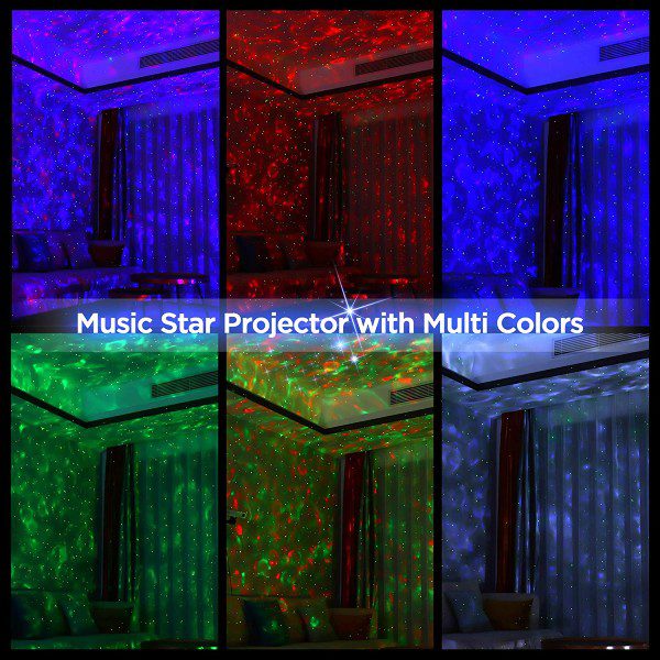 Projetor luz estrelada com bluetooth music