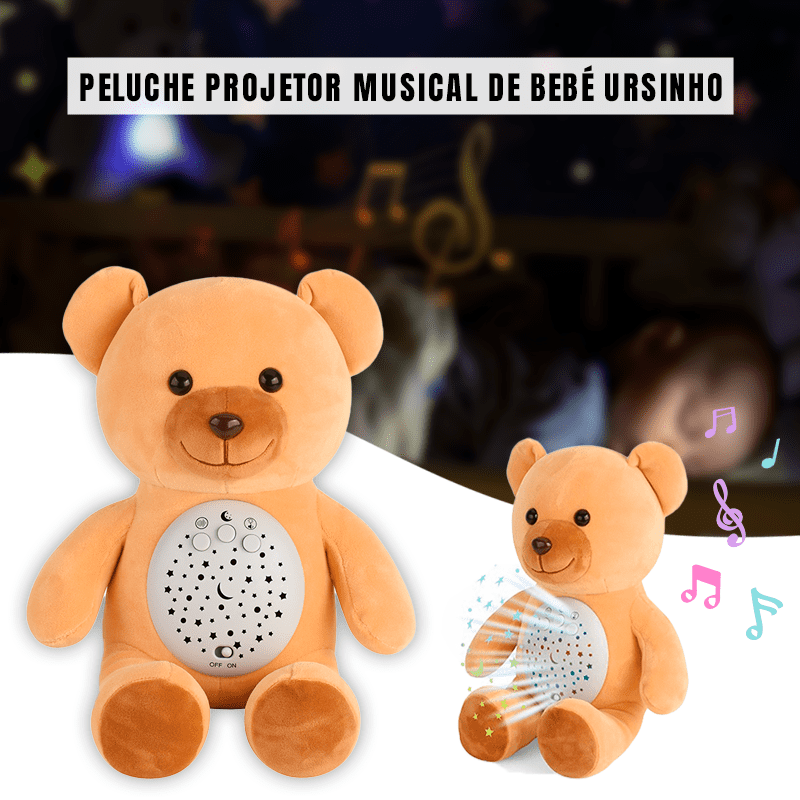 Peluche Projetor Musical de Bebé Ursinho