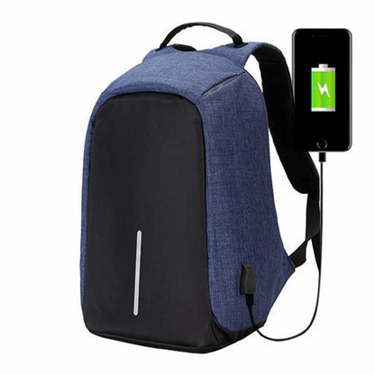 Mochila anti-roubo com cabo USB