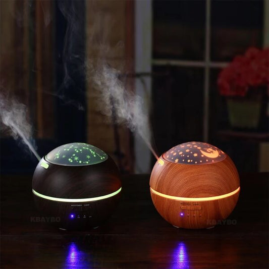 Humidificador e difusor com projetor luz noturna