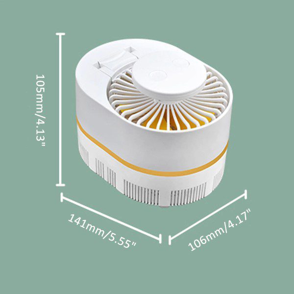 Ventilador de Mesa com Lâmpada Anti Insetos 2EM1