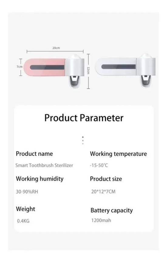Esterilizador Escova de Dentes com Dispensador - ZSW-Y01