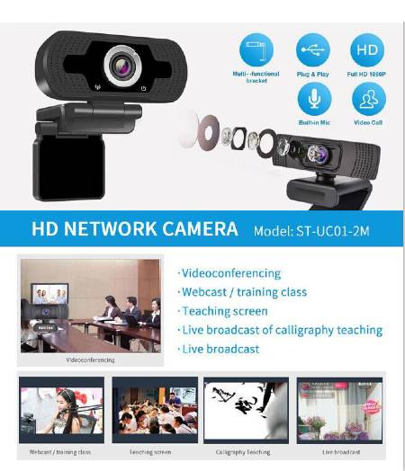 Webcam USB 2.0 com Microfone