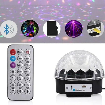 MP3 Magic Ball Light - Projetor Led colorido com bluetooth music