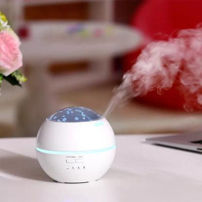 Humidificador e difusor com projetor luz noturna