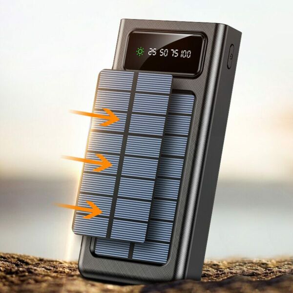 Powerbank Solar 10.000mAh c/4 Cabos Embutidos