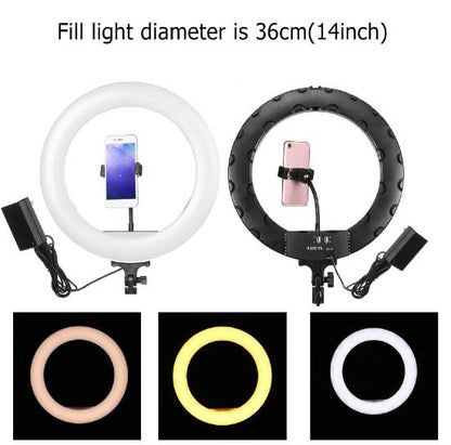 Ring Light – Tripé Suporte para 1 Telemóvel 36cm Diâmetro