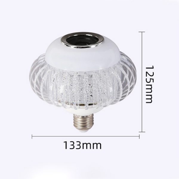 Lâmpada Cristal LED Bluetooth com comando