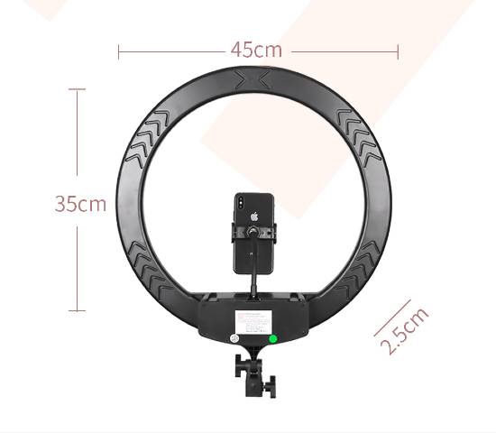 Ring Light – Tripé Suporte para 3 Telemóveis 46cm Diâmetro