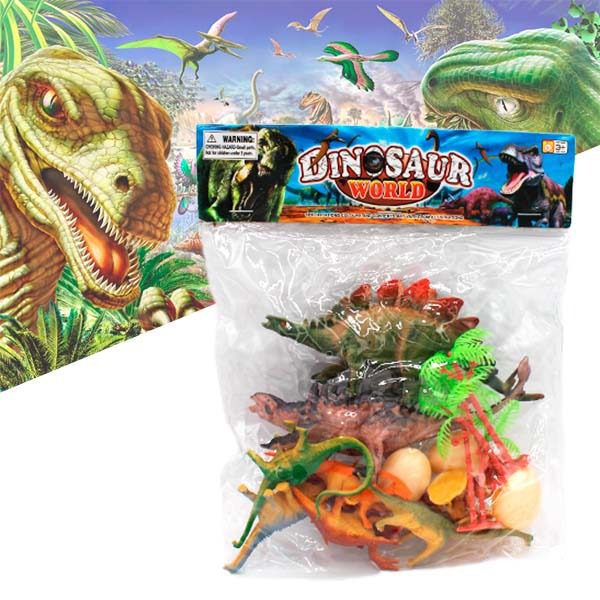 Conjunto Figuras de Dinossauros Dinosaur World