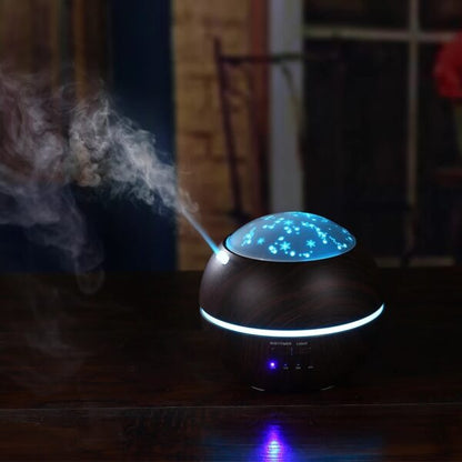 Humidificador e difusor com projetor luz noturna