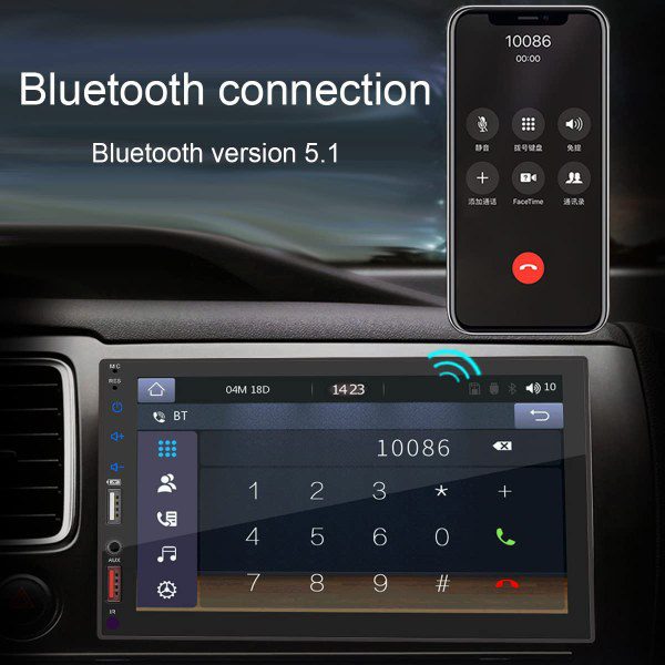 Auto Rádio Bluetooth MP5 com Comando 7023