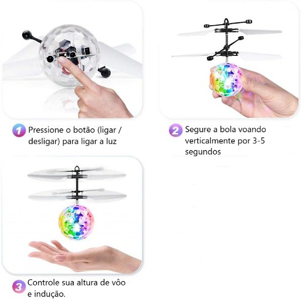 Bola Voadora com Luzes LED