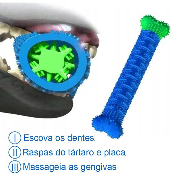 Brinquedo Escova Dentes Anti Tártaro para Cães