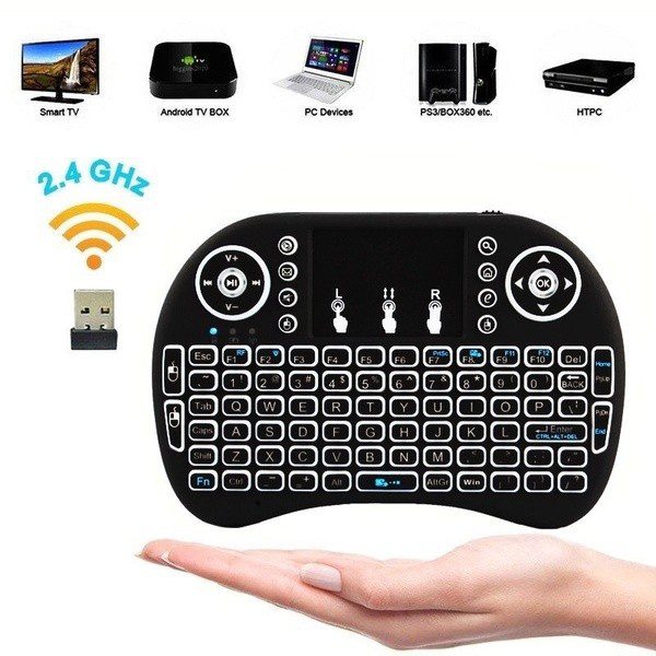 Mini teclado com rato para smart tv / android box