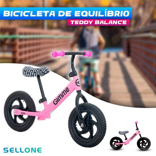 Bicicleta de equilíbrio Teddy Balance rosa