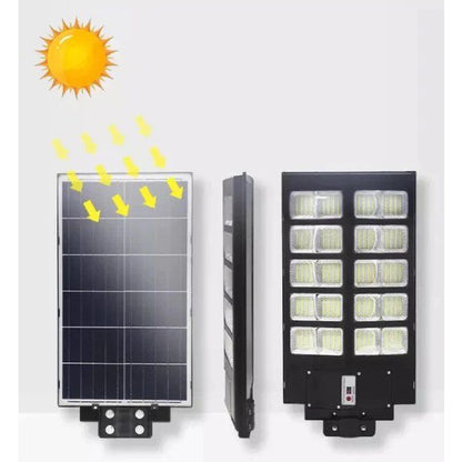 Candeeiro Solar de Rua 1000W com Sensor de Movimento e Comando