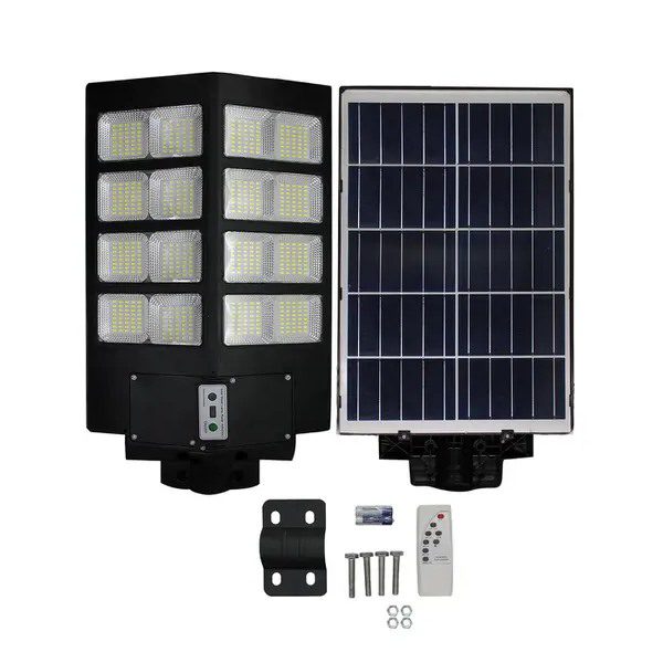 Candeeiro Solar de Rua 800W com Sensor de Movimento e Comando