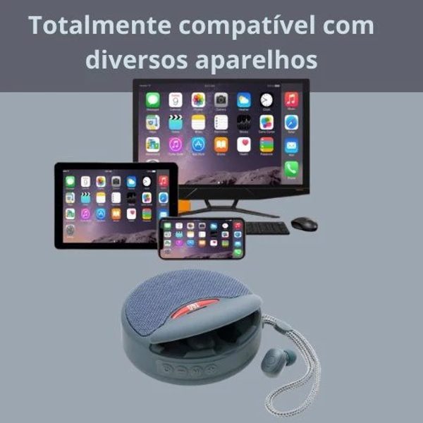 Coluna Bluetooth 2EM1 com Auriculares TG808