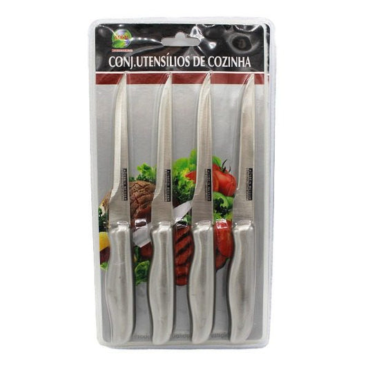 Conjunto 4 Facas Cozinha Aço Inoxidável