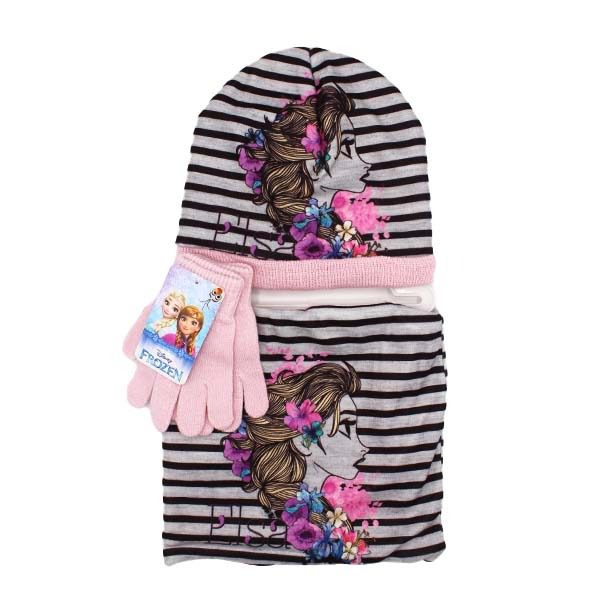 Conjunto Gorro + Gola e Luvas Frozen