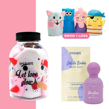 Conjunto Sais de Banho e Perfume Let Love Glow