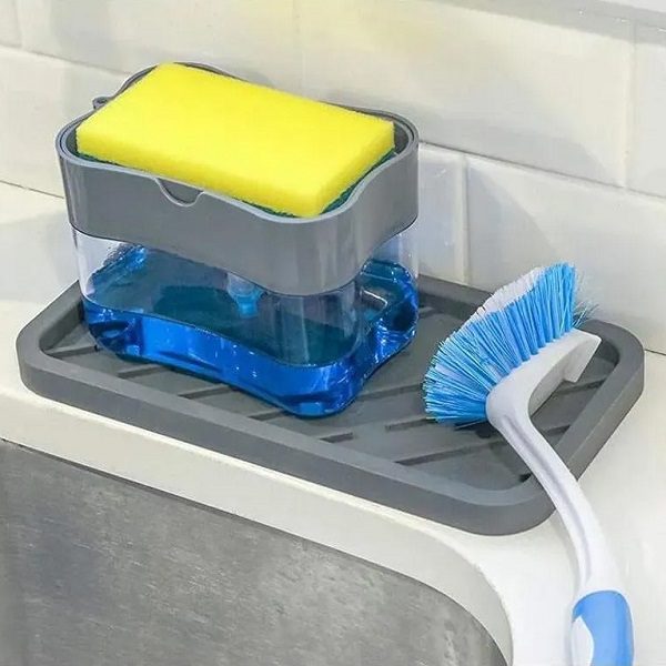 Dispensador de Detergente com Esponja