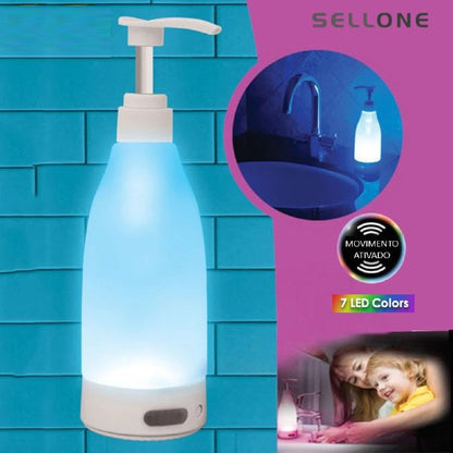 Dispensador de sabonete com luz LED