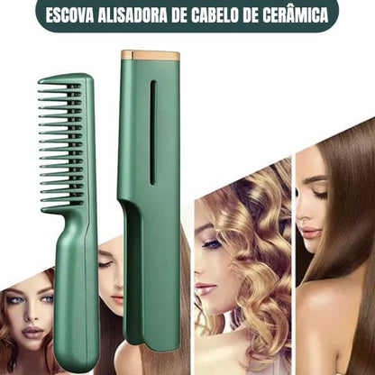 Escova Alisadora de Cabelo de Cerâmica