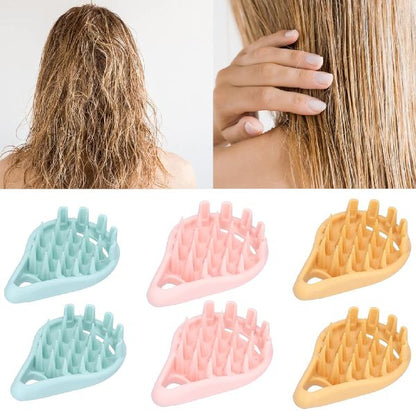 Escova Silicone para Lavar e Massajar Cabelo