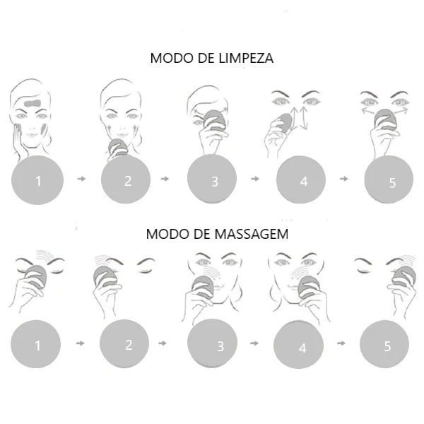 Escova de Limpeza Facial Sonic Forma Coração