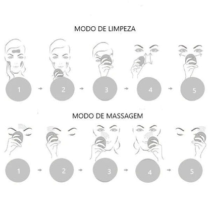 Escova de Limpeza Facial Sonic Forma Coração