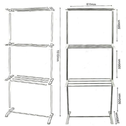 Estendal Vertical com 3 Camadas