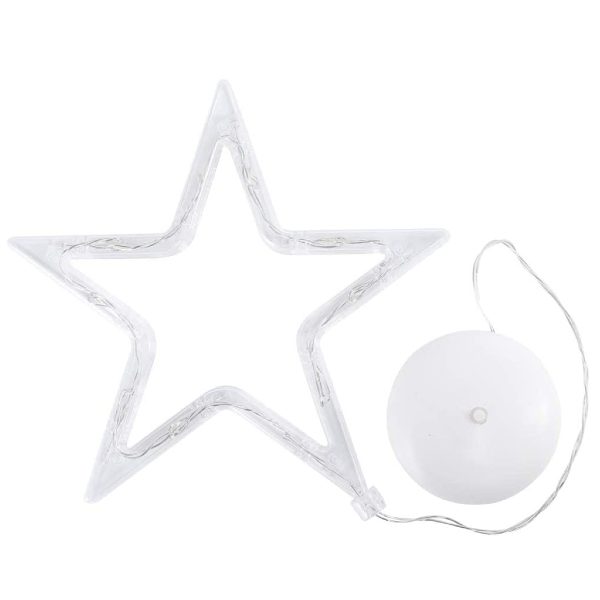 Estrela Decorativa Iluminada de Natal com Ventosa