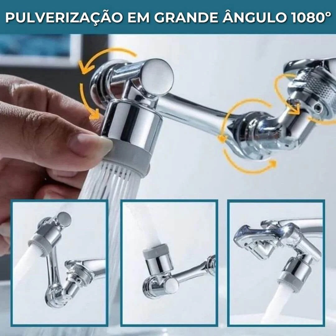 Extensor de Torneira Giratório Universal 1080°