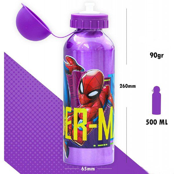 Garrafa de alumínio Homem Aranha 500ml