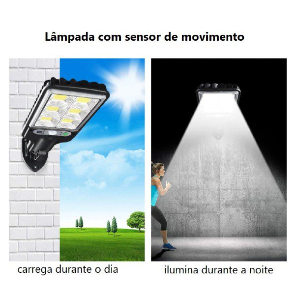 Lâmpada solar LED com comando HS-8013