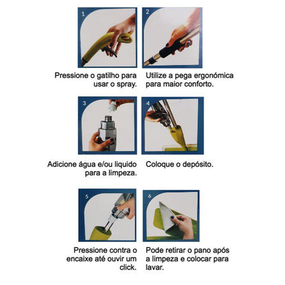 Mopa Microfibra com Pulverizador 2 em 1