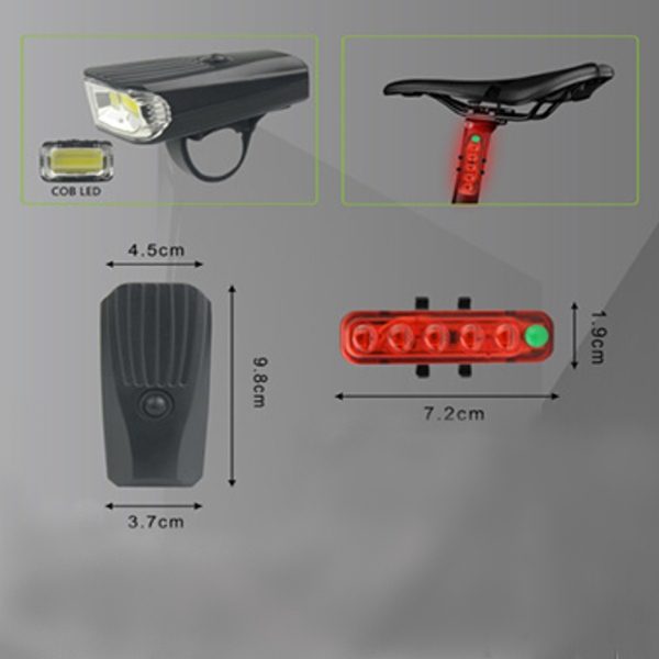 Kit Luzes Led para Bicicleta Recarregável