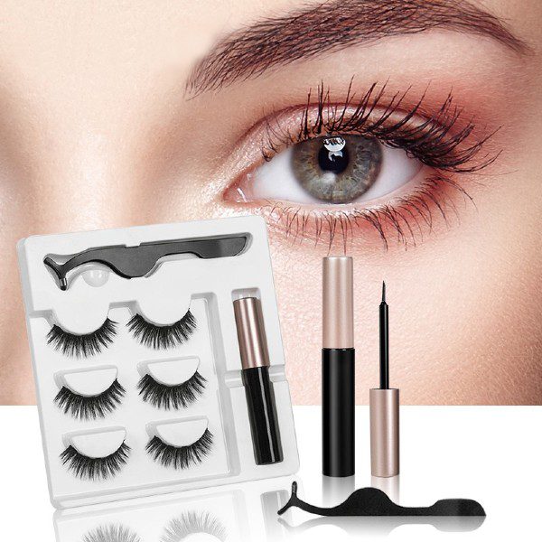 Kit de 6 Pestanas e Eyeliner Magnético