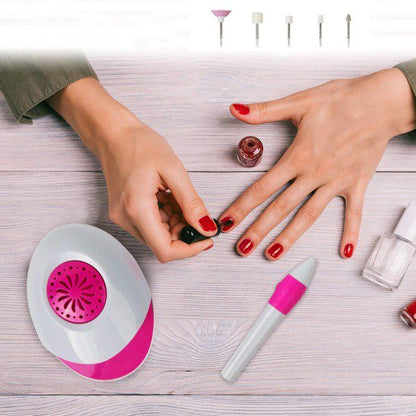 Kit de Manicure 6 Peças com Secador Unhas