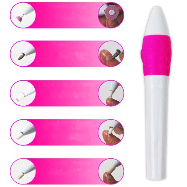 Kit de Manicure 6 Peças com Secador Unhas