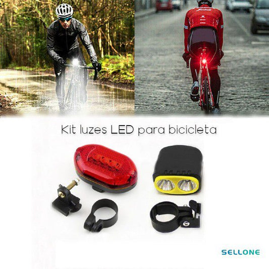 Kit luzes LED para bicicleta