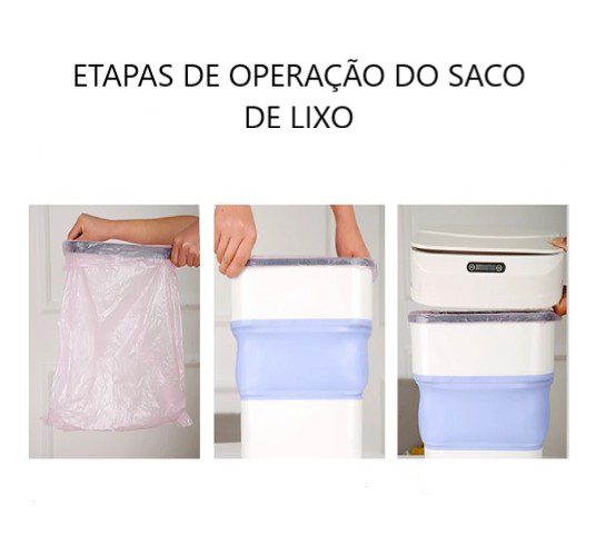 Caixote lixo com sensor automático 17,5l