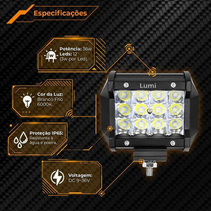 Lâmpada LED para Carro 36 W